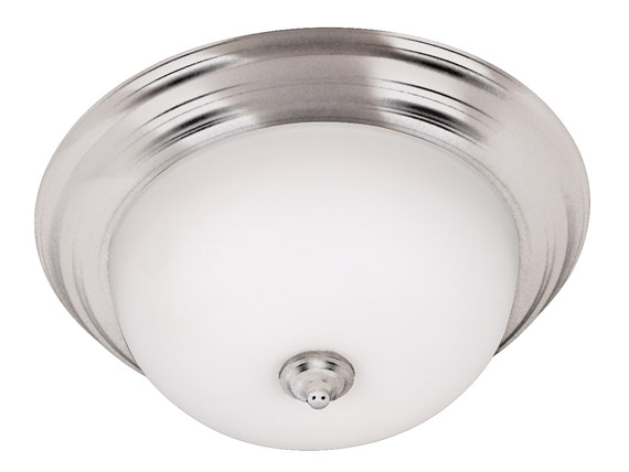 C165-80364BS By Kenroy Home-Triomphe Collection Brushed Steel Finish 1 Light Flush Mount 