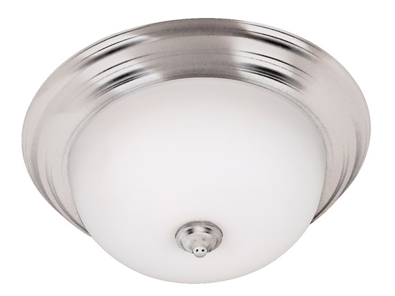 C165-80367BS By Kenroy Home-Triomphe Collection Brushed Steel Finish 2 Light Flush Mount 