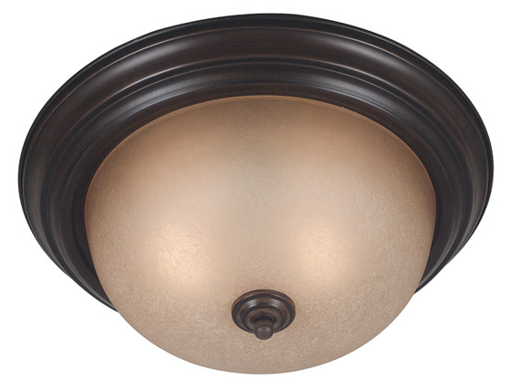 C165-80367COCO By Kenroy Home-Triomphe Collection Cocoa Finish 2 Light Flush Mount 