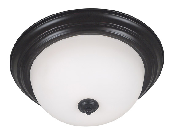 C165-80367ORB By Kenroy Home-Triomphe Collection Oil Rubbed Bronze Finish 2 Light Flush Mount 