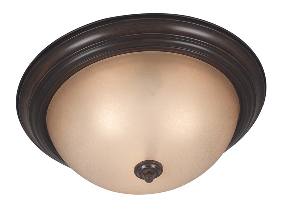 C165-80369COCO By Kenroy Home-Triomphe Collection Cocoa Finish 3 Light Flush Mount 