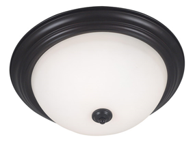 C165-80369ORB By Kenroy Home-Triomphe Collection Oil Rubbed Bronze Finish 3 Light Flush Mount 