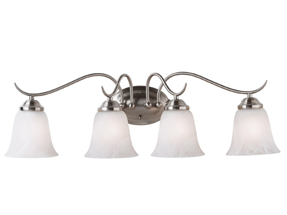 C165-90214BS By Kenroy Home-Medusa Collection Brushed Steel Finish Medusa Vanity - 4 Lights