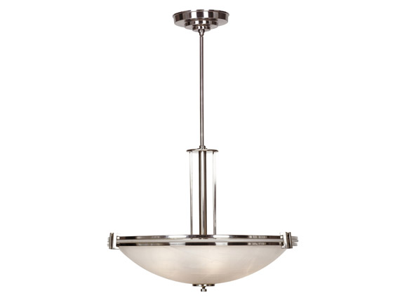 C165-90371BS By Kenroy Home-Lumen Collection Brushed Steel Finish Lumen Pendant - 24 In