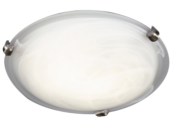 C165-90672BNI By Kenroy Home-Aero Collection Brushed Nickel Finish Aero Flush Mount - 12 In. 2 Light Sconce