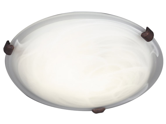 C165-90672WB By Kenroy Home-Aero Collection Weathered Brick Finish Monarch Flush Mount - 2 Lights