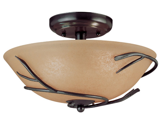 C165-90907BRZ By Kenroy Home-Twigs Collection Bronze Finish Twigs Flush Mount 16In