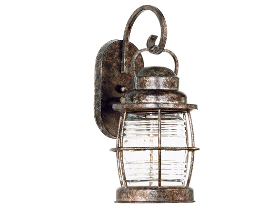 C165-90951FL By Kenroy Home-Beacon Collection Flint Finish Beacon Small Wall Lantern