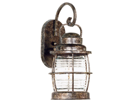 C165-90952FL By Kenroy Home-Beacon Collection Flint Finish Beacon Medium Wall Lantern