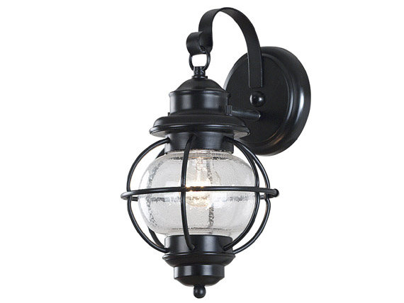C165-90961BL By Kenroy Home-Hatteras Collection Black Finish Hatteras Lantern Small 1 Light 