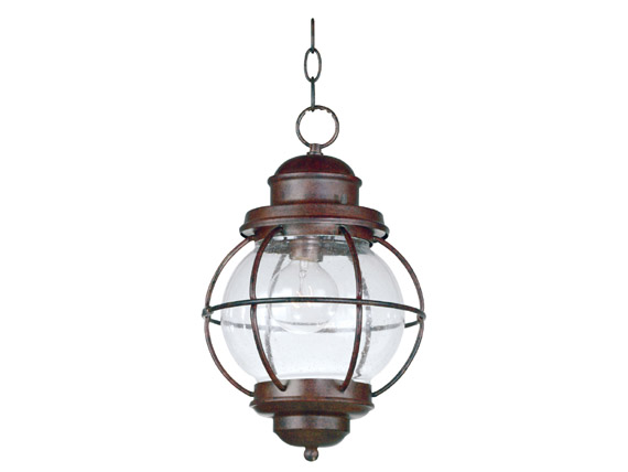 C165-90965GC By Kenroy Home-Hatteras Collection Gilded Copper Finish Hatteras Hanging Lantern