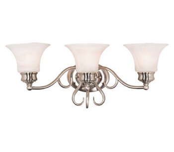C165-91393BS By Kenroy Home-Wynwood Collection Brushed Steel Finish Wynwood Vanity - 3 Lights