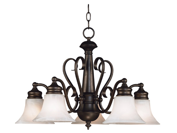C165-91395BBZ By Kenroy Home-Wynwood Collection Burnished Bronze Finish Wynwood Chandelier - 5 Lights