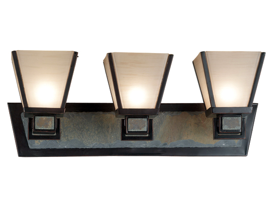 C165-91603ORB By Kenroy Home-Clean Slate Collection OIL RUBBED BRONZE Finish Clean Slate 3 Lights Vanity