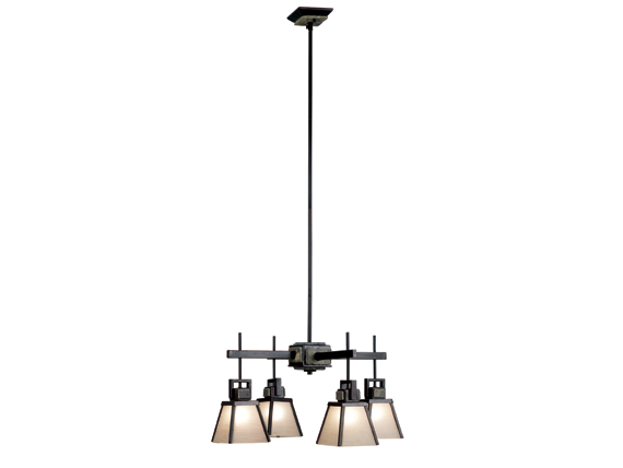 C165-91608ORB By Kenroy Home-Clean Slate Collection OIL RUBBED BRONZE Finish Clean Slate 4 Lights Chandelier