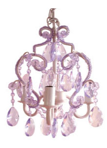 C167-CCHAPL005 By Sleeping Partners-Tadpoles Collection Lavender Topaz Finish 3 Bulb Chandelier