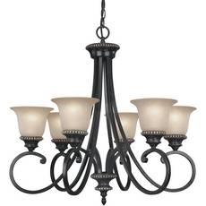 C170-1750-148 By Dolan Designs-Hastings Collection Polished Brass Finish 6 Light Chandelier