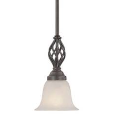 C170-186-34 By Dolan Designs Wicker Park Collection Olde World Iron Finish Mini-Pendant