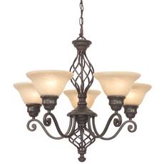 C170-1960-75 By Dolan Designs-Atlantis Collection Georgian Finish 5 Light Chandelier