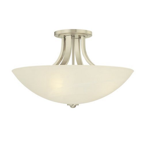 C170-203-09 By Dolan Designs Fireside Collection Satin Nickel Finish 4 Light Semi Flushmount