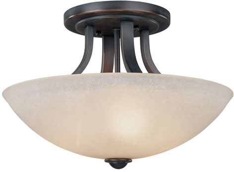 C170-204-78 By Dolan Designs-Fireside Collection Bolivian Finish 3 Light Semi Flushmount