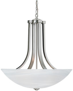 C170-207-09 By Dolan Designs-Fireside Collection Satin Nickel Finish 4 Light Pendant