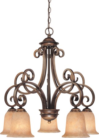 C170-2099-133 By Dolan Designs-Medici Collection English Bronze Finish 5 Light Chandelier