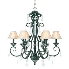 C170-2100-148 By Dolan Designs-Florence Collection Polished Brass Finish 6 Light Chandelier
