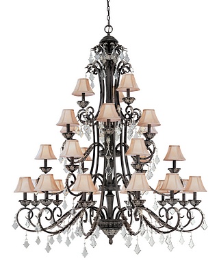C170-2108-148 By Dolan Designs-Florence Collection Polished Brass Finish 27 Light 4Tier Chandelier