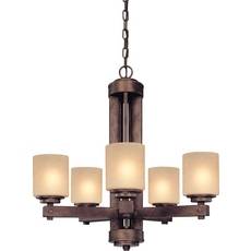 C170-2700-90 By Dolan Designs-Sherwood Collection Sienna Finish 5 Light Chandelier