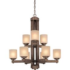 C170-2702-90 By Dolan Designs-Sherwood Collection Sienna Finish 9 Light 2 Tier Chandelier