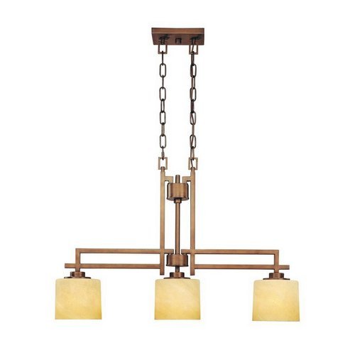 C170-2819-133 By Dolan Designs Roxbury Collection English Bronze Finish 3 Light Island