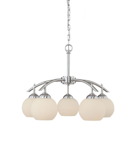 C170-2870-09 By Dolan Designs Cathedral Collection Satin Nickel Finish 5 Light Chandelier