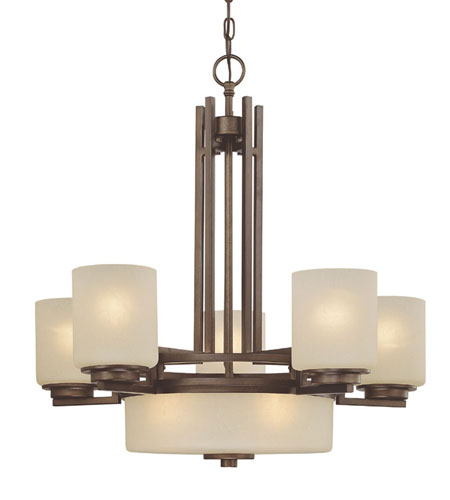 C170-2880-62 By Dolan Designs Multnomah Collection Heirloom Bronze Finish 8 Light Chandelier