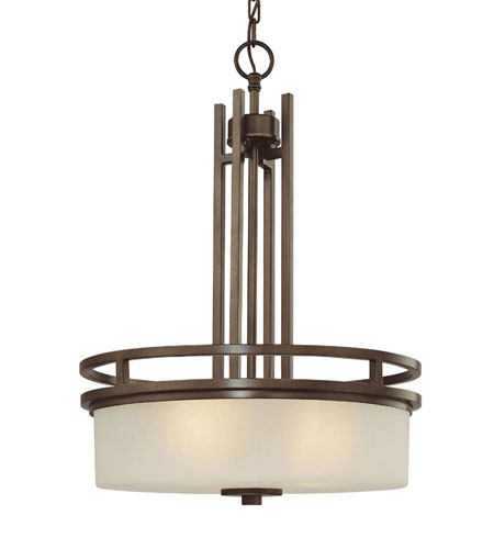C170-2884-62 By Dolan Designs Multnomah Collection Heirloom Bronze Finish 3 Light Pendant