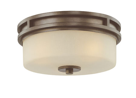 C170-2888-62 By Dolan Designs Multnomah Collection Heirloom Bronze Finish 3 Light Flushmount