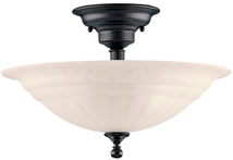 C170-310-30 By Dolan Designs-Richland Collection Royal Bronze Finish 3 Light Semi Flushmount