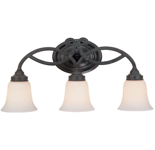 C170-3103-34 By Dolan Designs-Bonita Collection Olde World Iron Finish 3 Light Bath