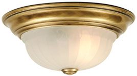 C170-521-18 By Dolan Designs-Richland Collection Old Brass Finish 1 Light Flushmount