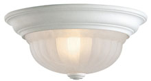 C170-521-32 By Dolan Designs-Richland Collection Classic White Finish 1 Light Flushmount