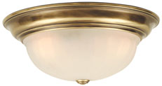 C170-523-18 By Dolan Designs-Richland Collection Old Brass Finish 3 Light Flushmount