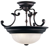 C170-524-30 By Dolan Designs-Richland Collection Royal Bronze Finish 2 Light Semi Flushmount