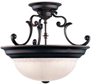 C170-525-30 By Dolan Designs-Richland Collection Royal Bronze Finish 3 Light Semi Flushmount