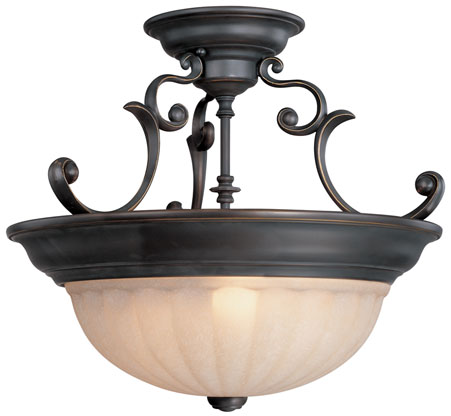 C170-525-78 By Dolan Designs-Richland Collection Bolivian Finish 3 Light Semi Flushmount