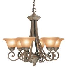 C170-820-38 By Dolan Designs-Windsor Collection Sante Fe Finish 6 Light Chandelier