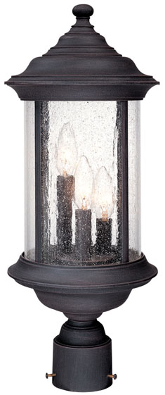 C170-918-53 By Dolan Designs-Walnut Grove Collection Rustique Finish 3 Light Post