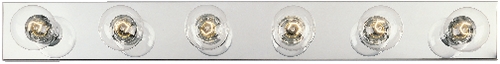 C171-6641400 By Westinghouse - Chrome Finish 6 Light Bath Bar