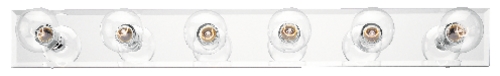 C171-6645000 By Westinghouse - Mirror Finish 6 Light Bath Bar Beveled
