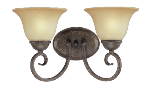 C171-6659300 By Westinghouse - Spring Valley Collection Ebony Bronze Finish 2 Light Wall