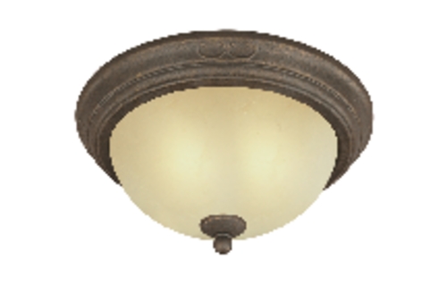 C171-6659900 By Westinghouse - Spring Valley Collection Ebony Bronze Finish 2 Light Flush